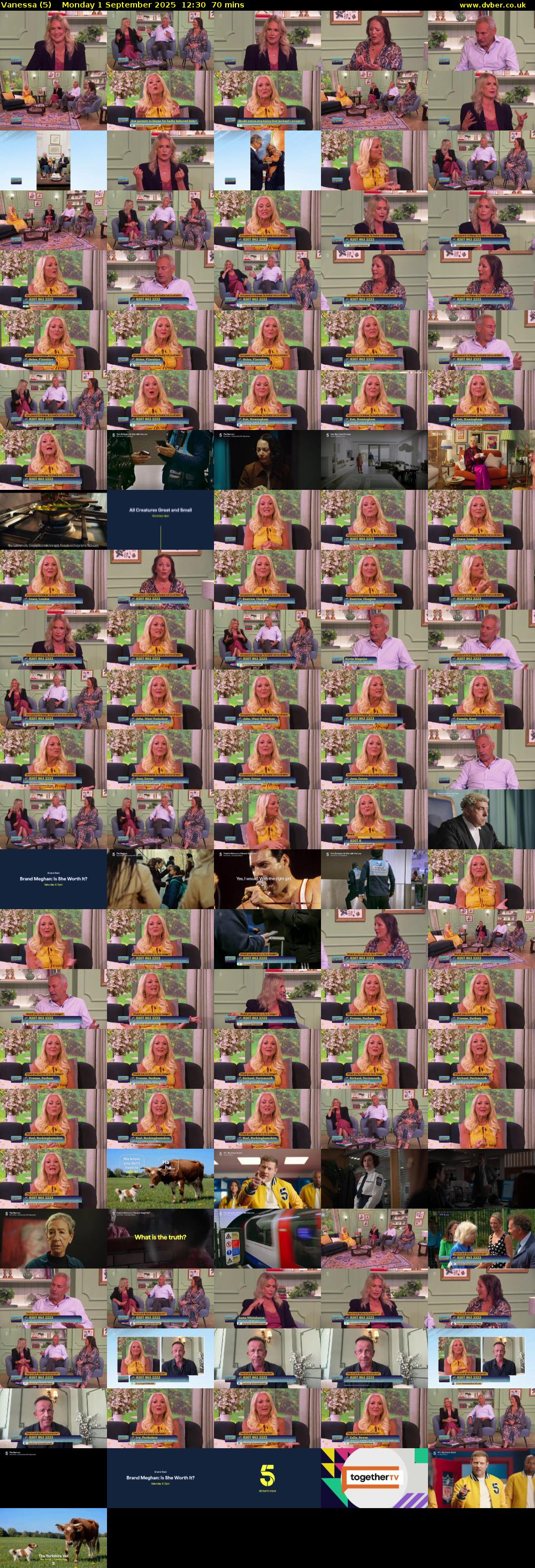 Vanessa (5) Monday 1 September 2025 12:30 - 13:40