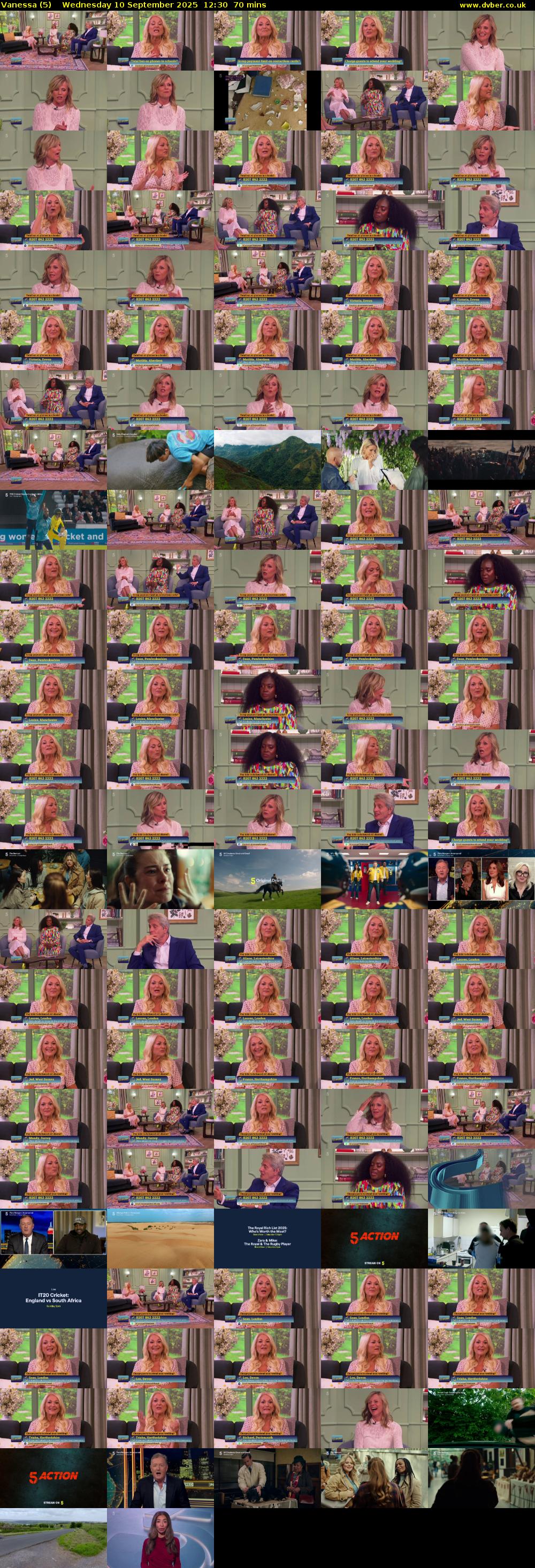 Vanessa (5) Wednesday 10 September 2025 12:30 - 13:40