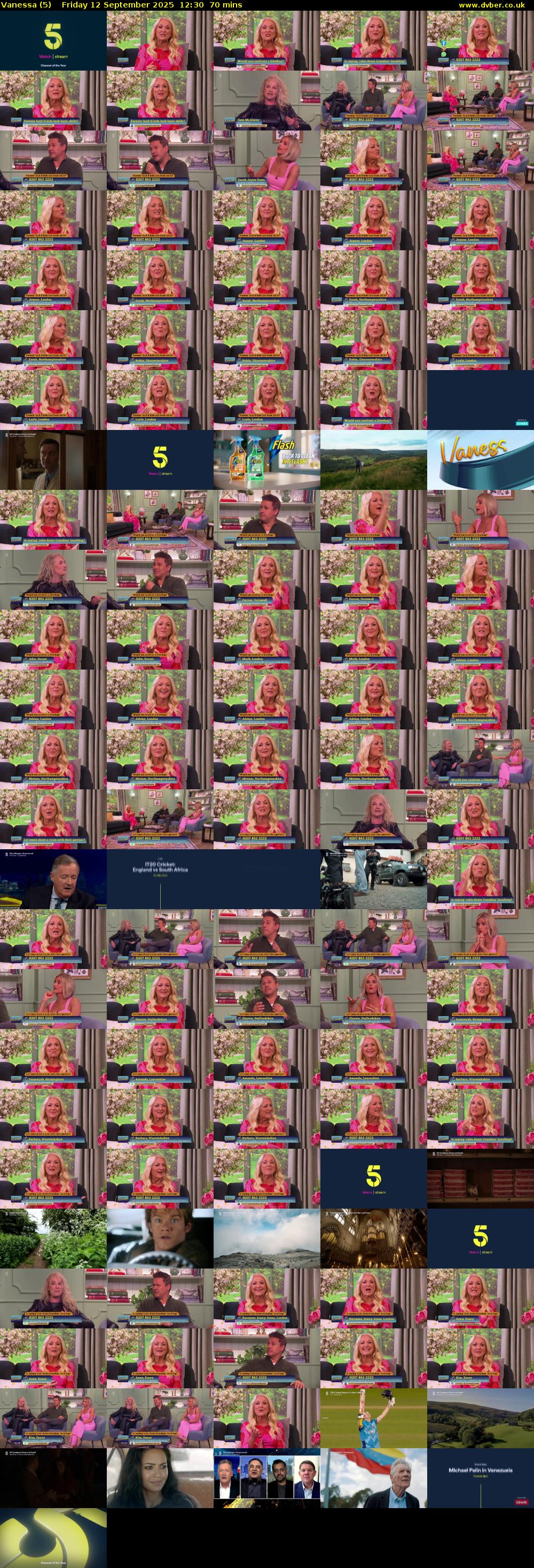 Vanessa (5) Friday 12 September 2025 12:30 - 13:40