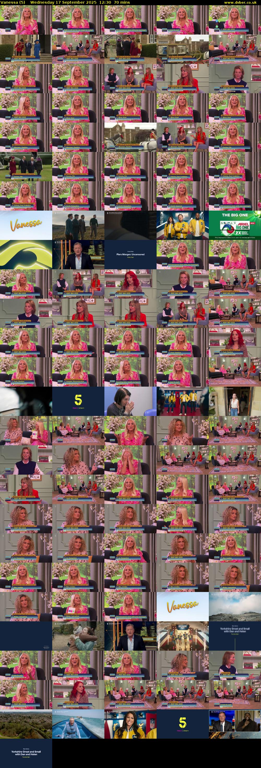 Vanessa (5) Wednesday 17 September 2025 12:30 - 13:40