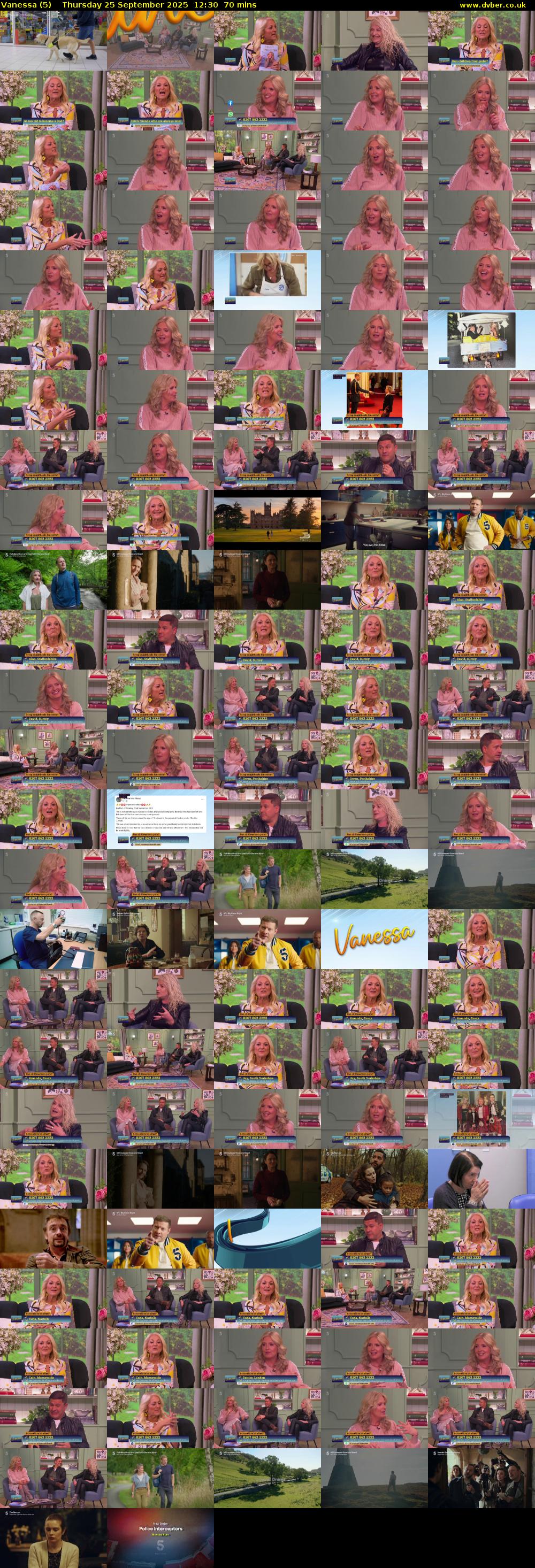 Vanessa (5) Thursday 25 September 2025 12:30 - 13:40