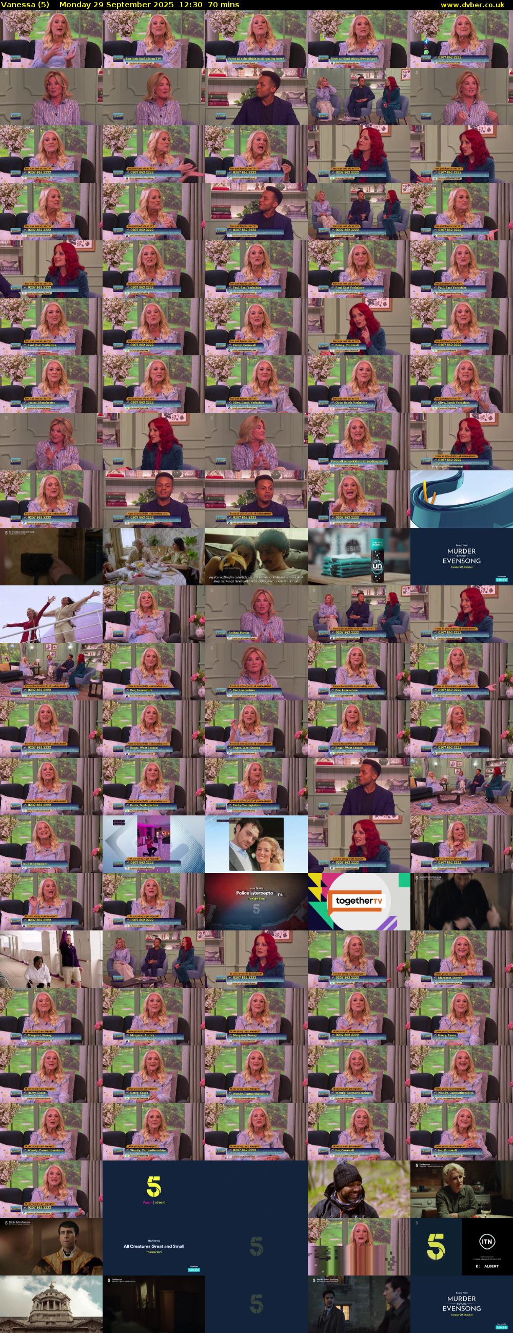 Vanessa (5) Monday 29 September 2025 12:30 - 13:40