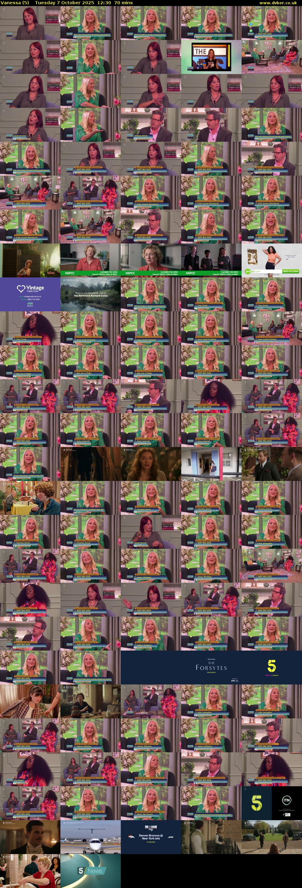 Vanessa (5) Tuesday 7 October 2025 12:30 - 13:40