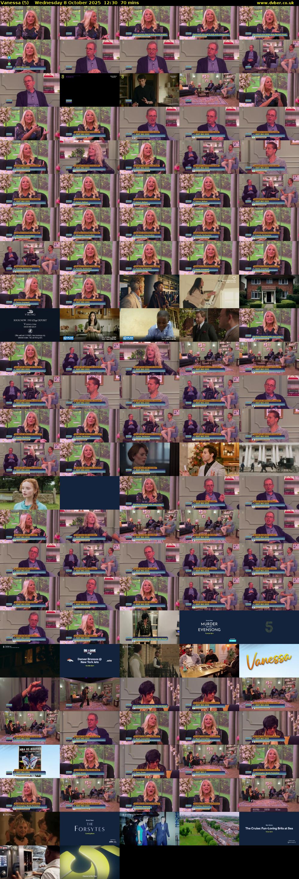 Vanessa (5) Wednesday 8 October 2025 12:30 - 13:40