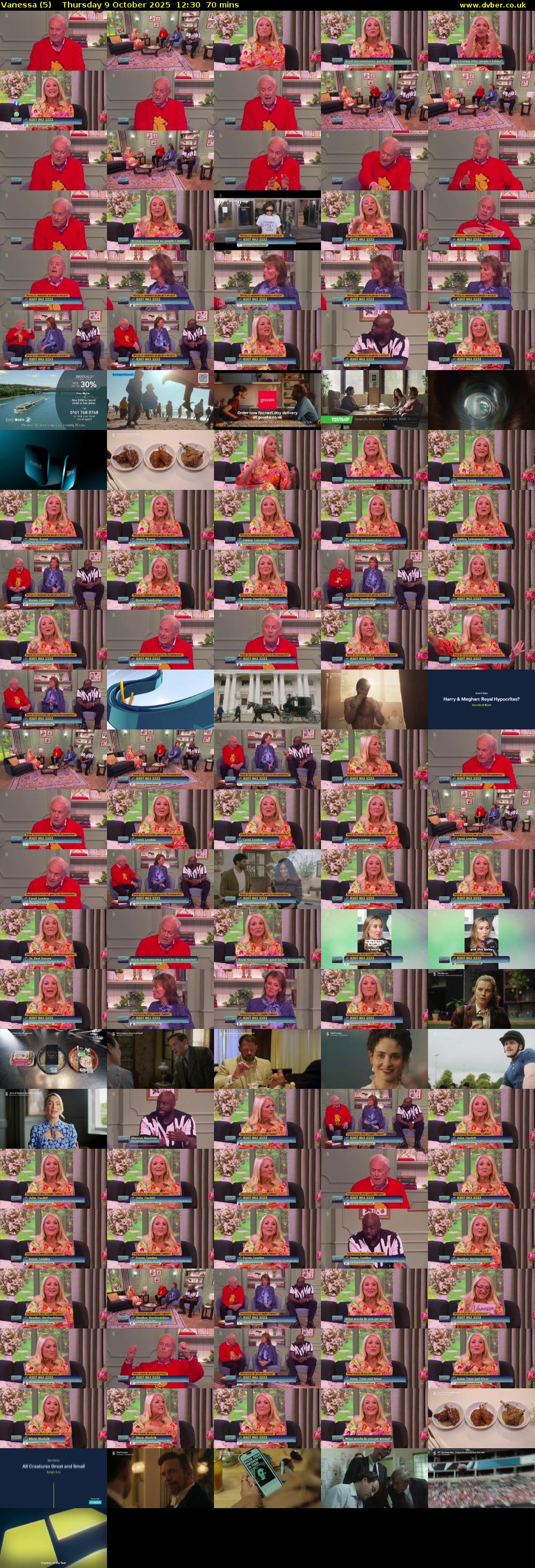 Vanessa (5) Thursday 9 October 2025 12:30 - 13:40