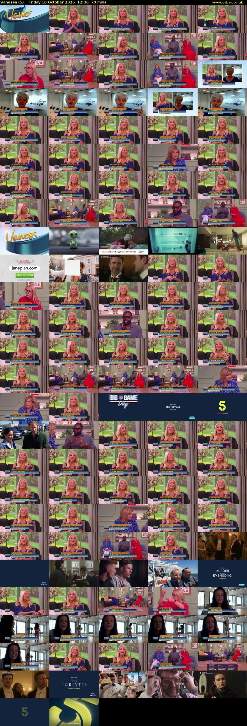 Vanessa (5) Friday 10 October 2025 12:30 - 13:40