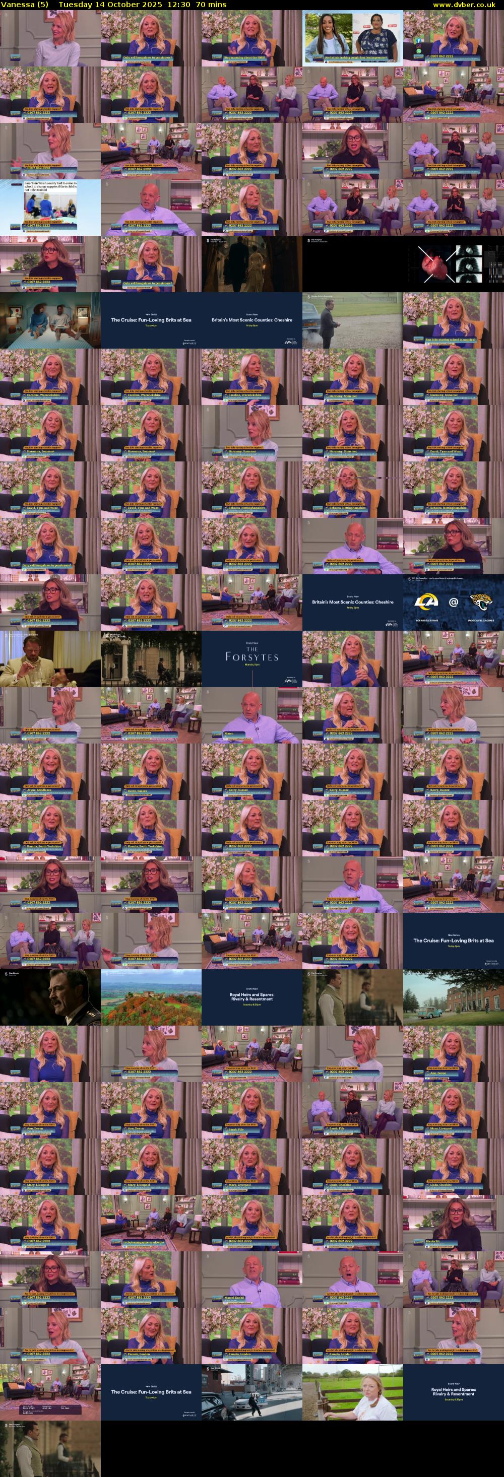 Vanessa (5) Tuesday 14 October 2025 12:30 - 13:40