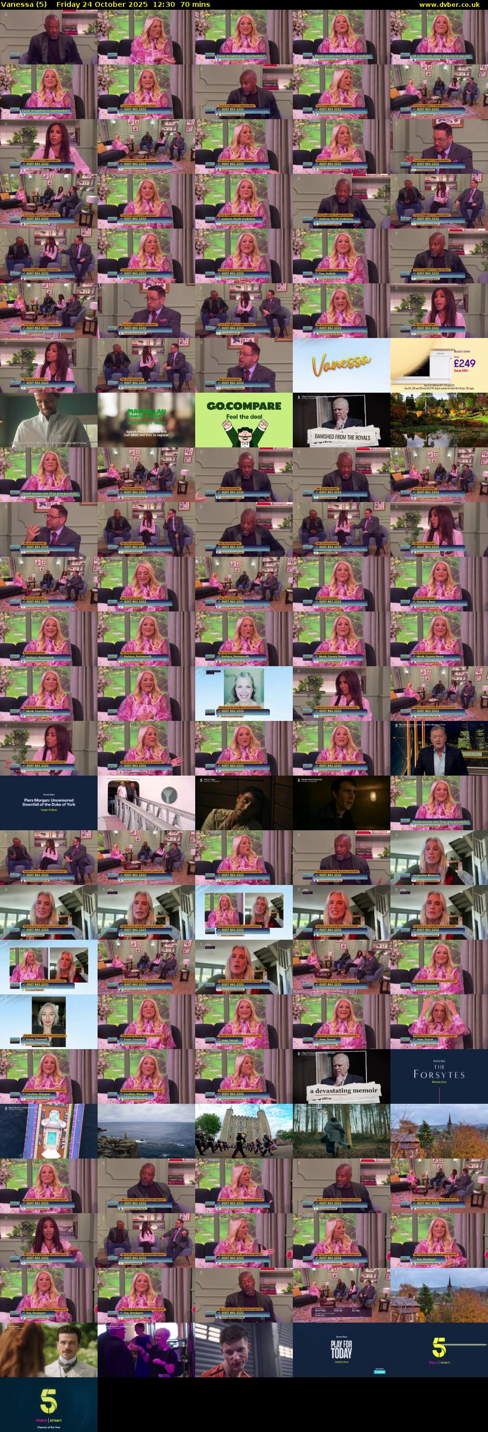 Vanessa (5) Friday 24 October 2025 12:30 - 13:40