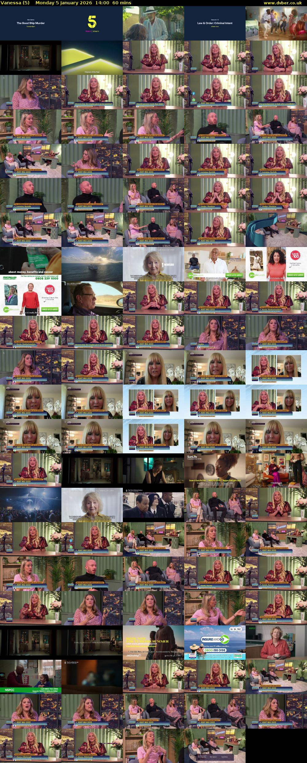 Vanessa (5) Monday 5 January 2026 14:00 - 15:00