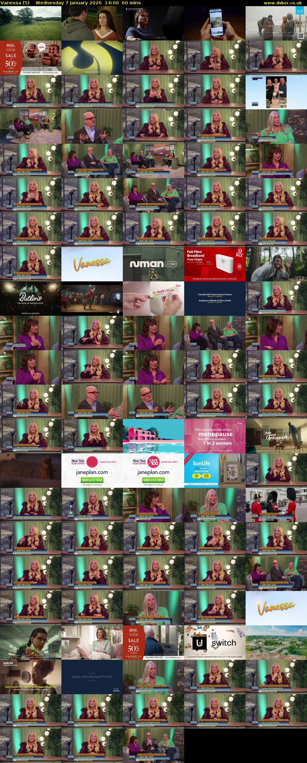 Vanessa (5) Wednesday 7 January 2026 14:00 - 15:00