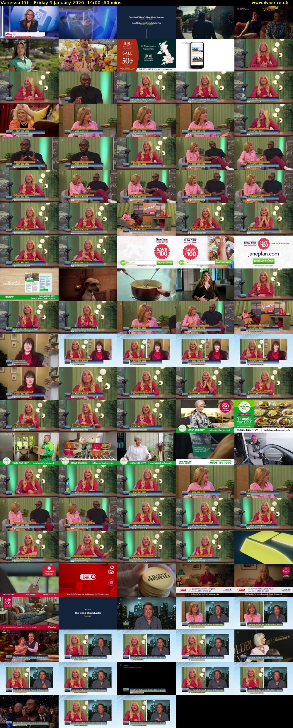 Vanessa (5) Friday 9 January 2026 14:00 - 15:00