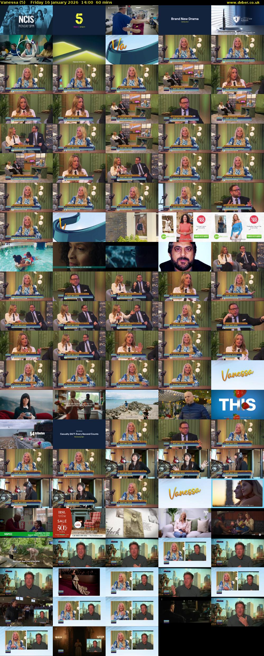 Vanessa (5) Friday 16 January 2026 14:00 - 15:00