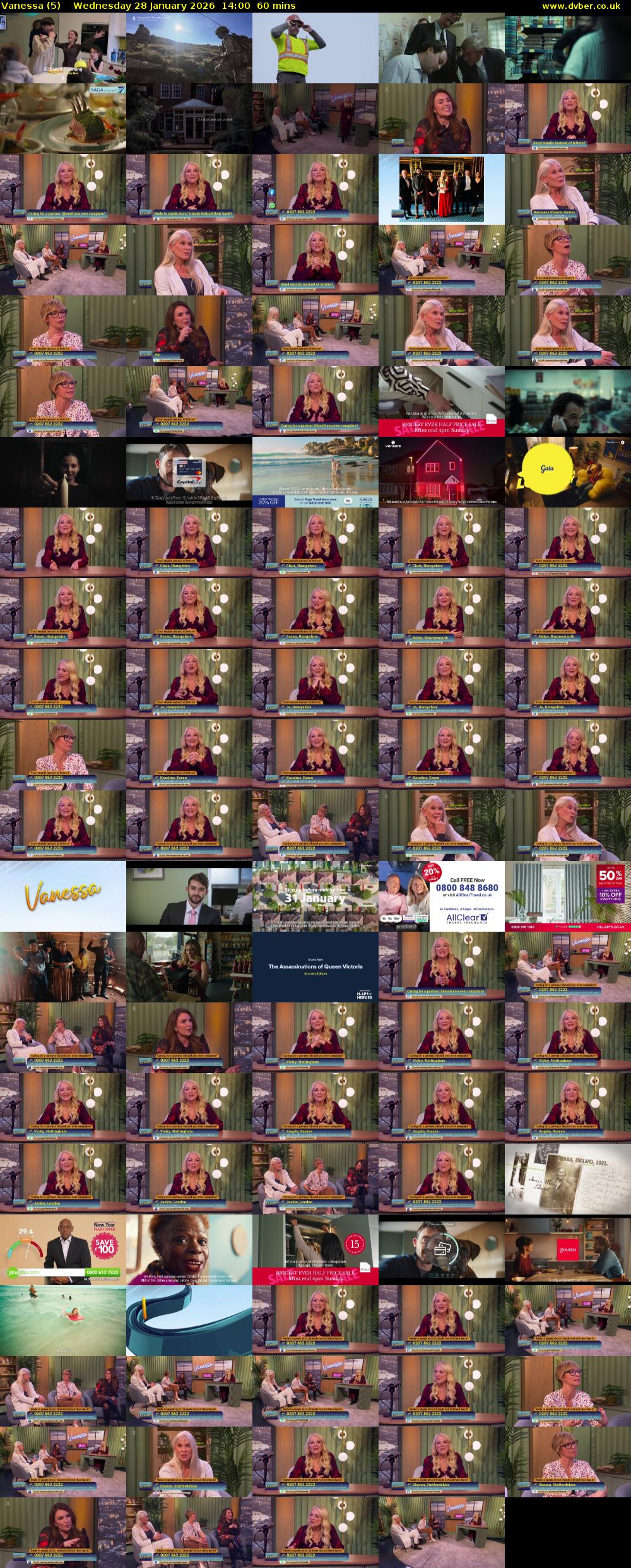 Vanessa (5) Wednesday 28 January 2026 14:00 - 15:00