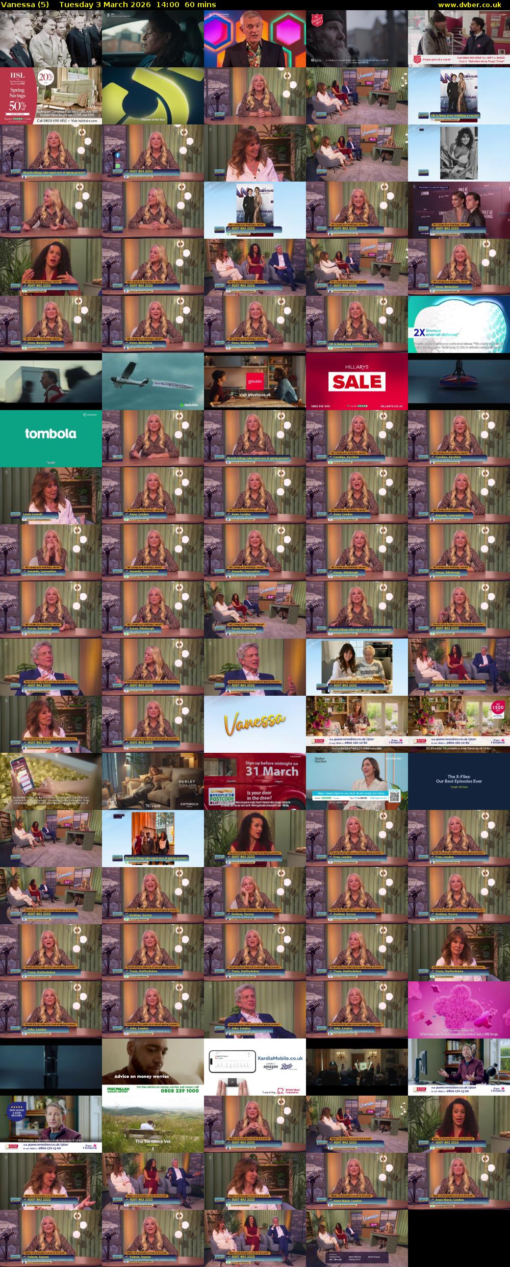 Vanessa (5) Tuesday 3 March 2026 14:00 - 15:00