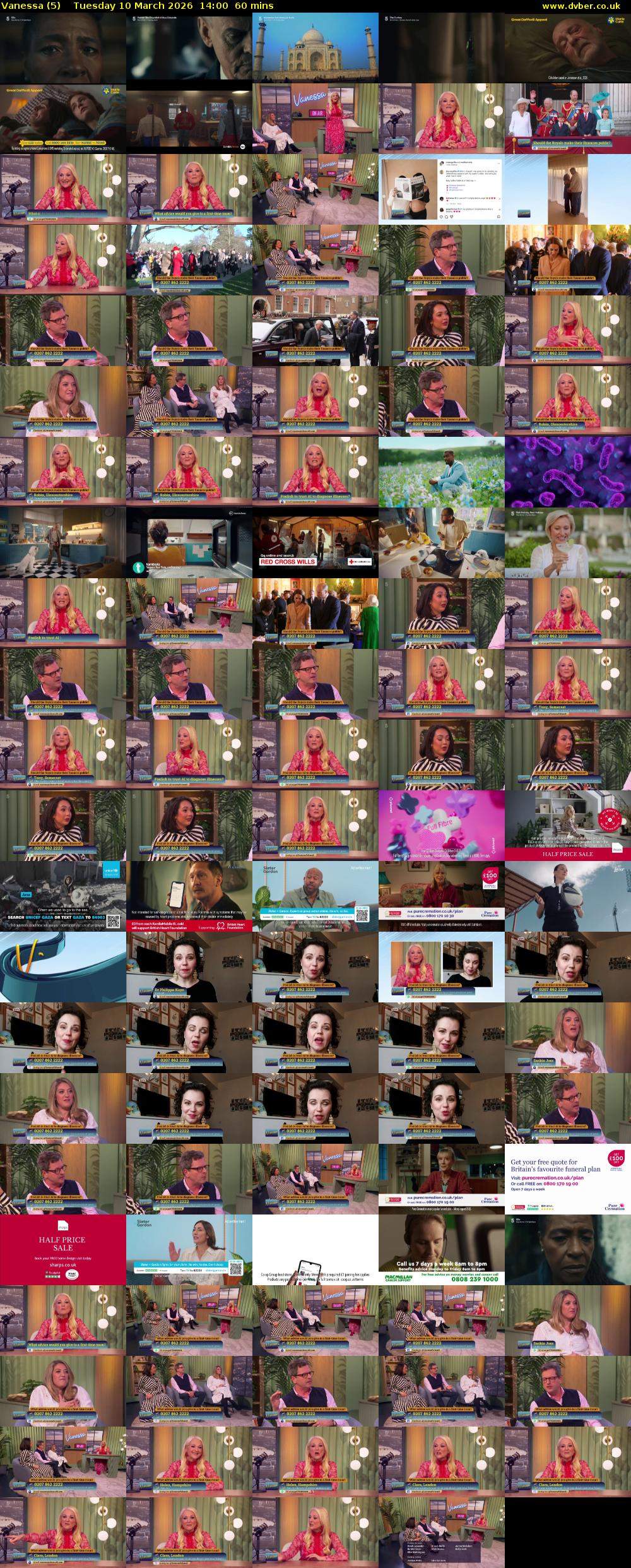 Vanessa (5) Tuesday 10 March 2026 14:00 - 15:00