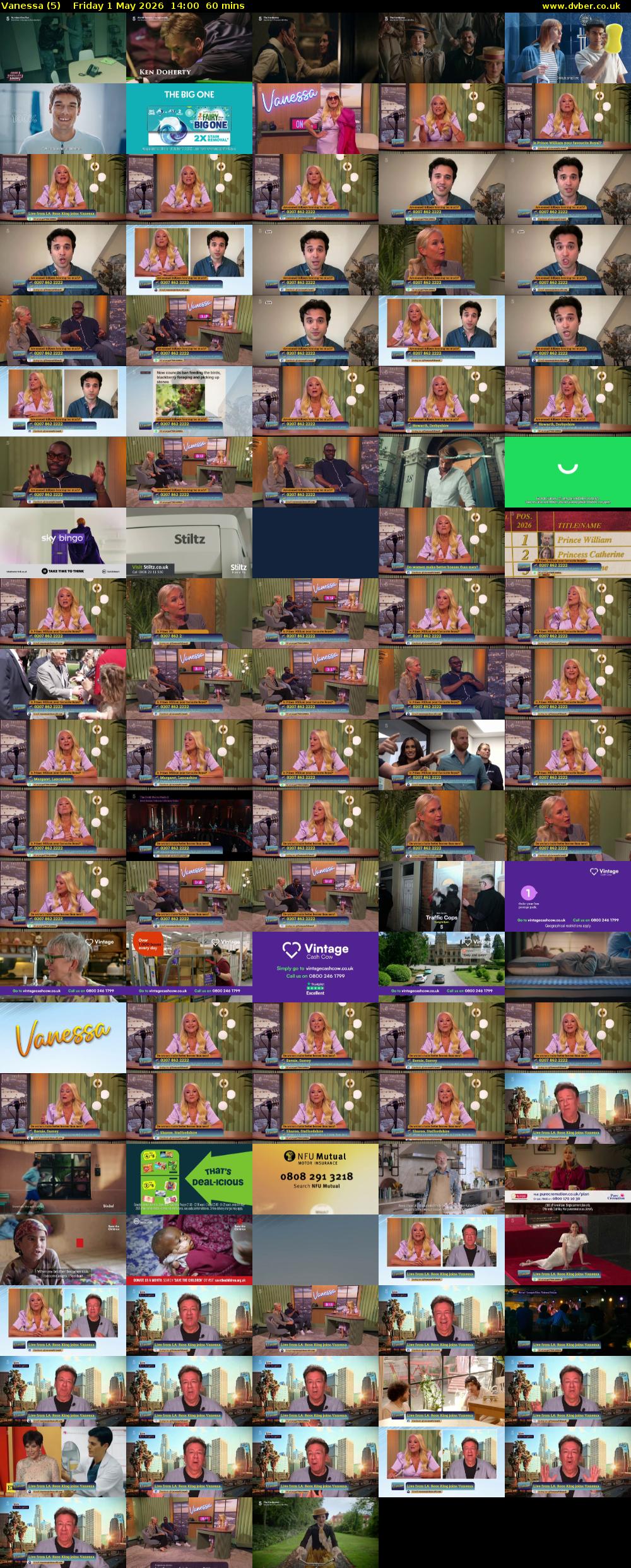 Vanessa (5) Friday 1 May 2026 14:00 - 15:00