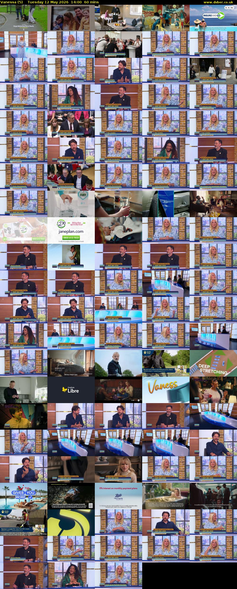 Vanessa (5) Tuesday 12 May 2026 14:00 - 15:00