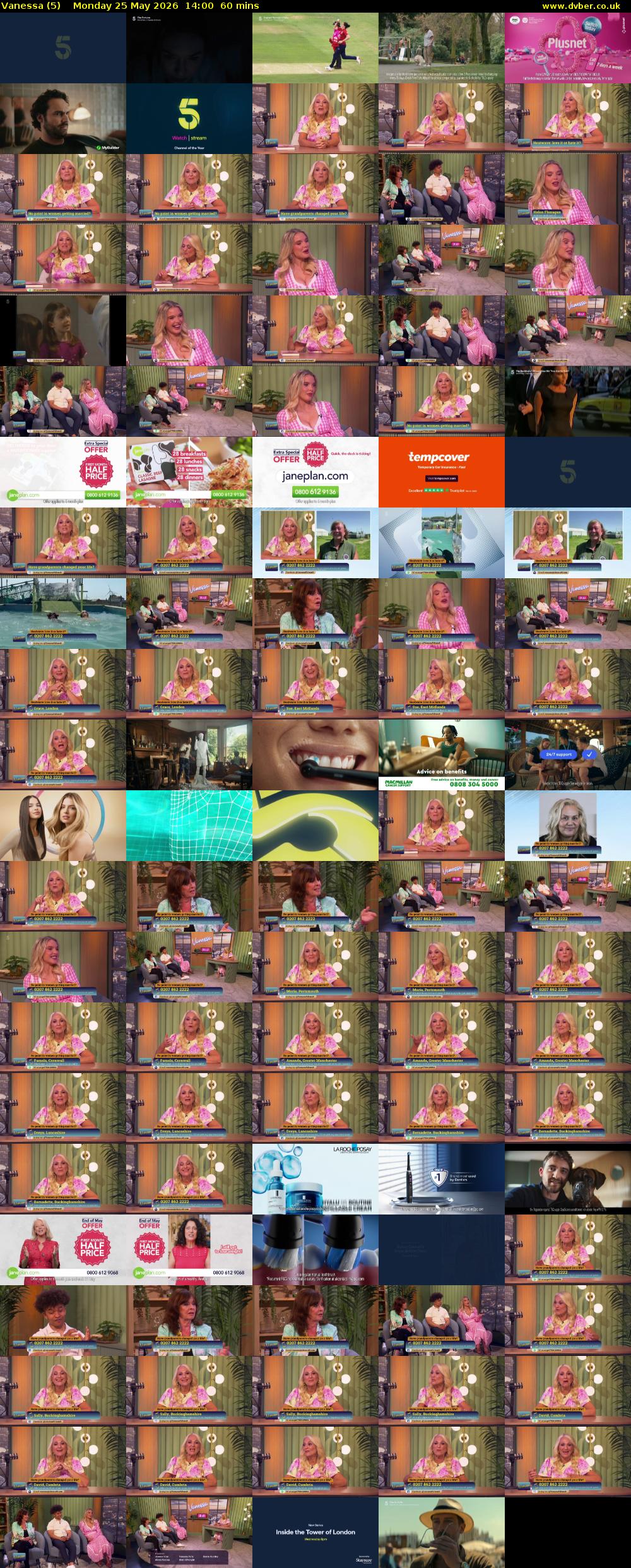 Vanessa (5) Monday 25 May 2026 14:00 - 15:00