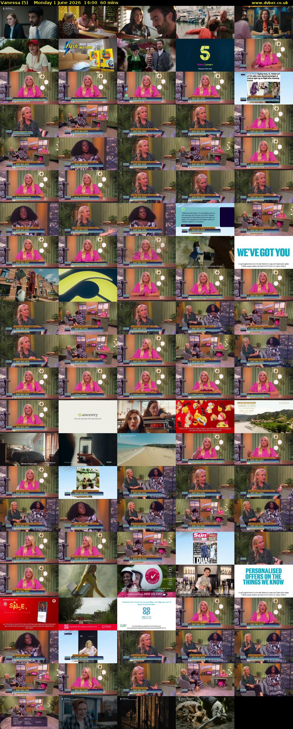 Vanessa (5) Monday 1 June 2026 14:00 - 15:00