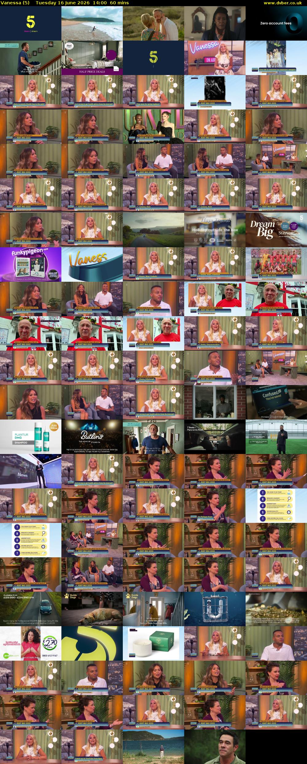 Vanessa (5) Tuesday 16 June 2026 14:00 - 15:00