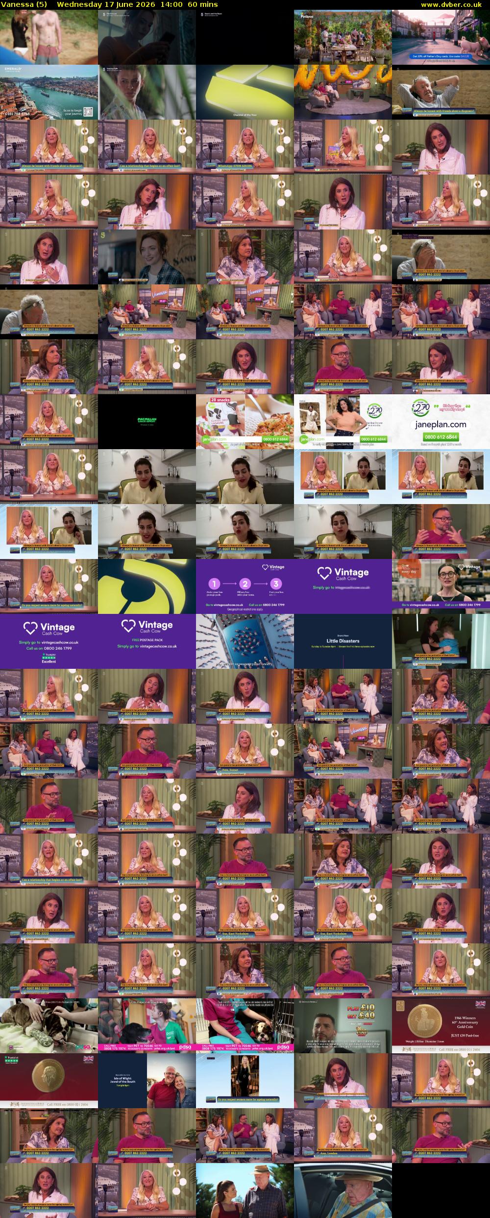 Vanessa (5) Wednesday 17 June 2026 14:00 - 15:00