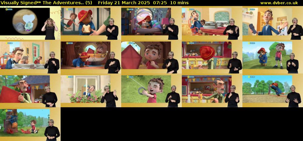 Visually Signed** The Adventures.. (5) Friday 21 March 2025 07:25 - 07:35