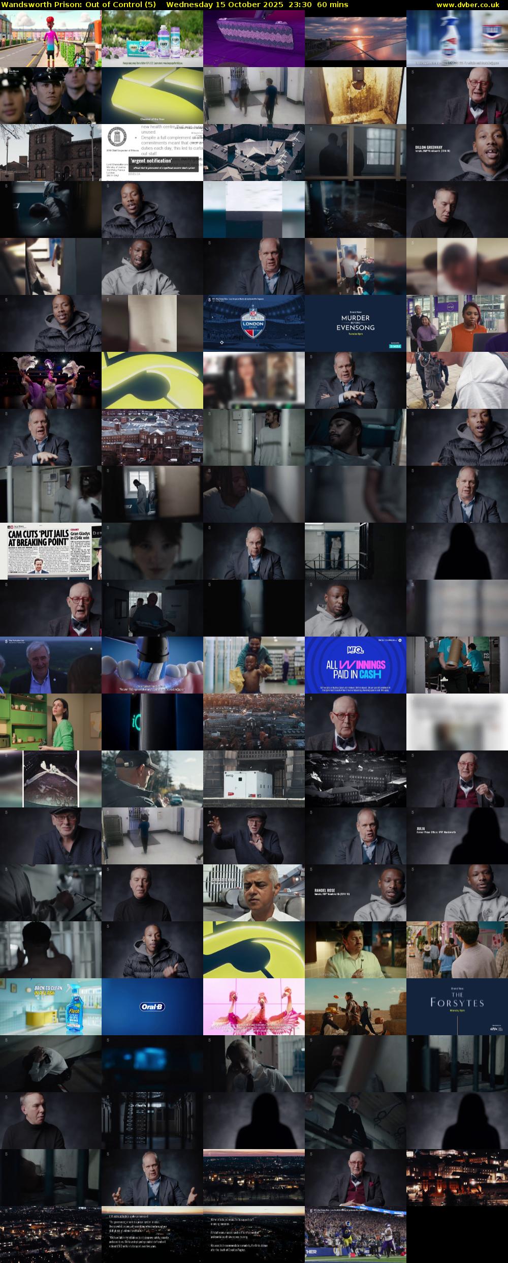 Wandsworth Prison: Out of Control (5) Wednesday 15 October 2025 23:30 - 00:30