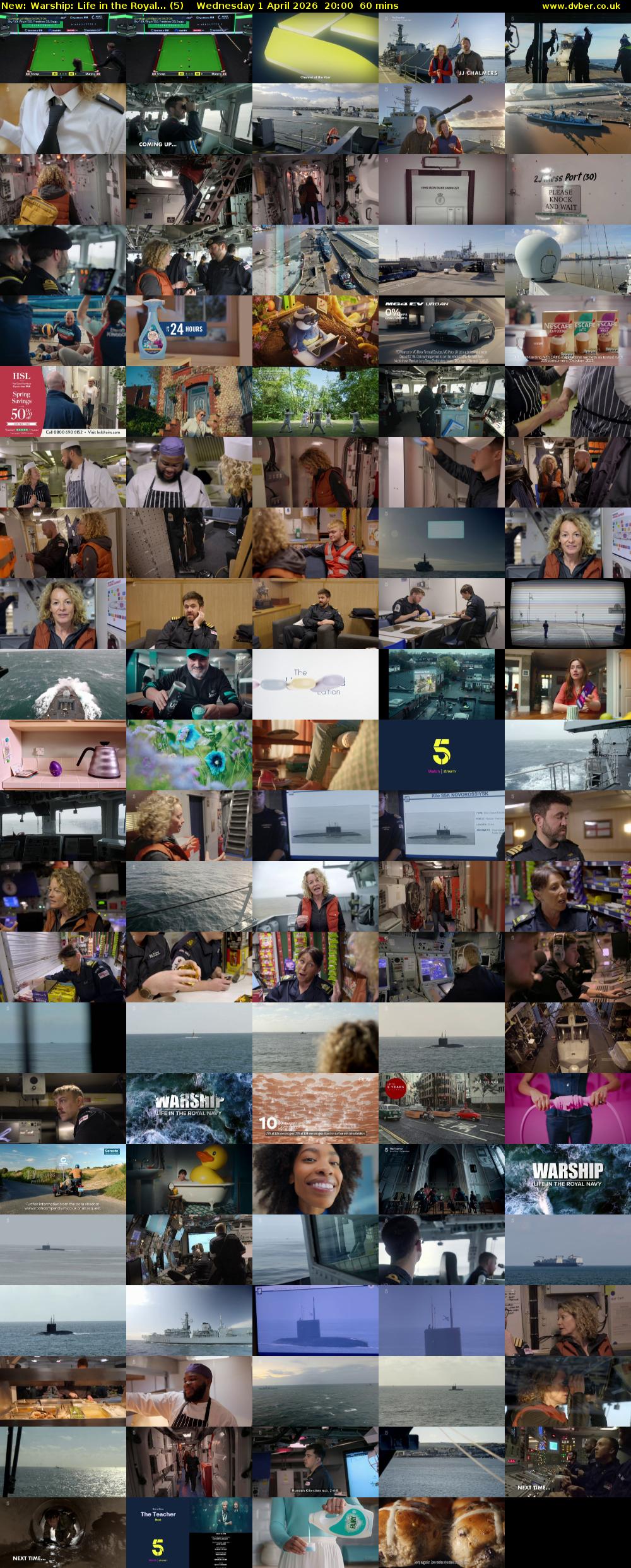 Warship: Life in the Royal... (5) Wednesday 1 April 2026 20:00 - 21:00