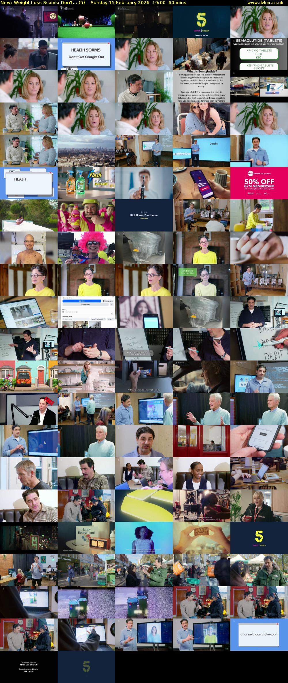 Weight Loss Scams: Don't... (5) Sunday 15 February 2026 19:00 - 20:00