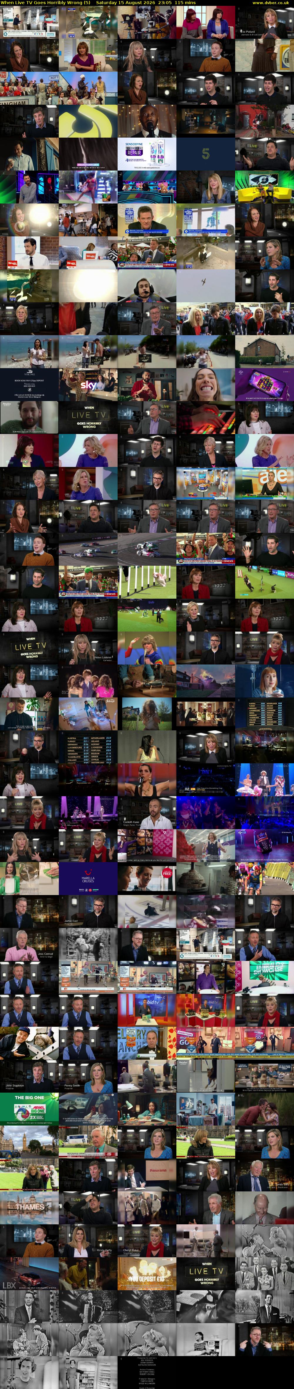 When Live TV Goes Horribly Wrong (5) Saturday 15 August 2026 23:05 - 01:00