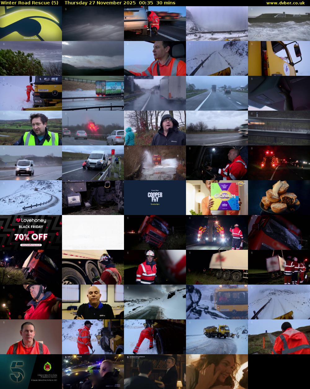 Winter Road Rescue (5) Thursday 27 November 2025 00:35 - 01:05