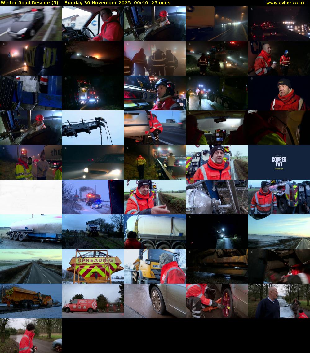 Winter Road Rescue (5) Sunday 30 November 2025 00:40 - 01:05