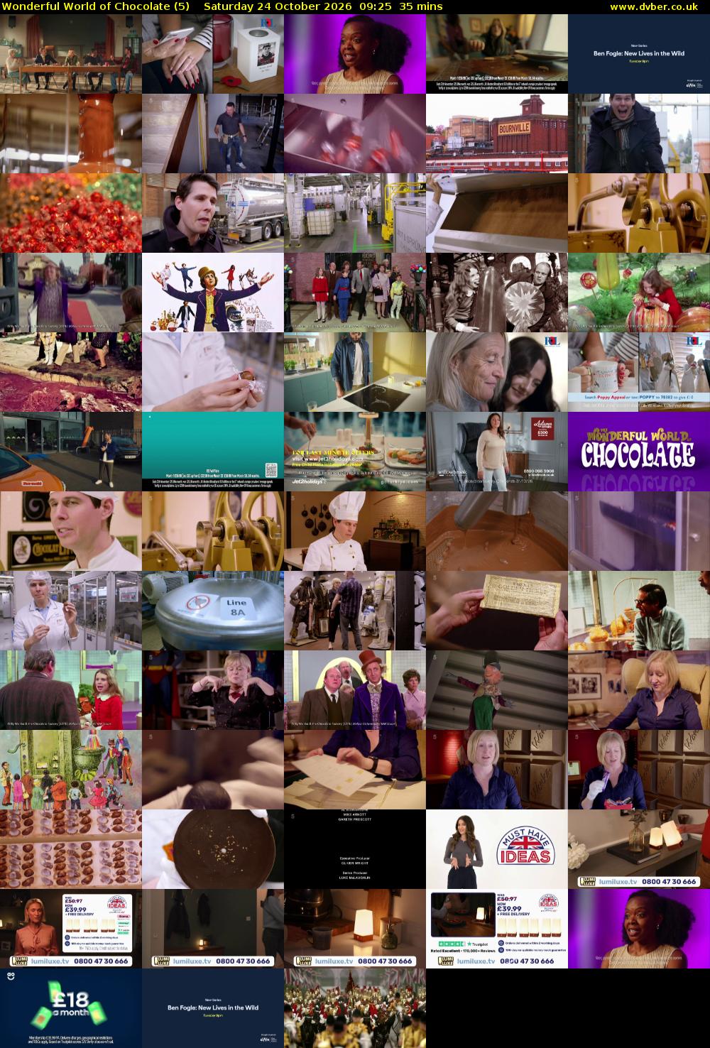 Wonderful World of Chocolate (5) Saturday 24 October 2026 09:25 - 10:00