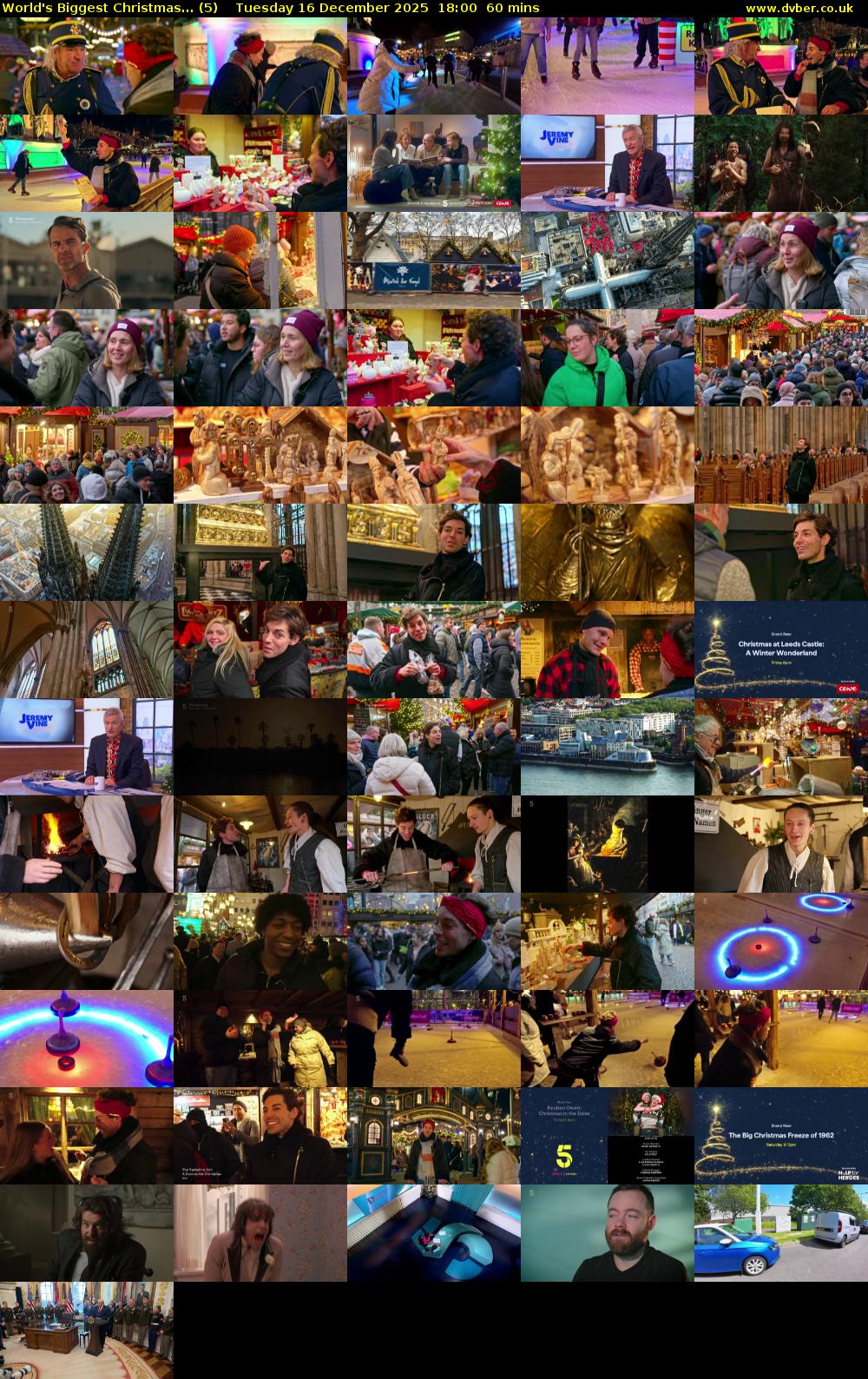 World's Biggest Christmas... (5) Tuesday 16 December 2025 18:00 - 19:00