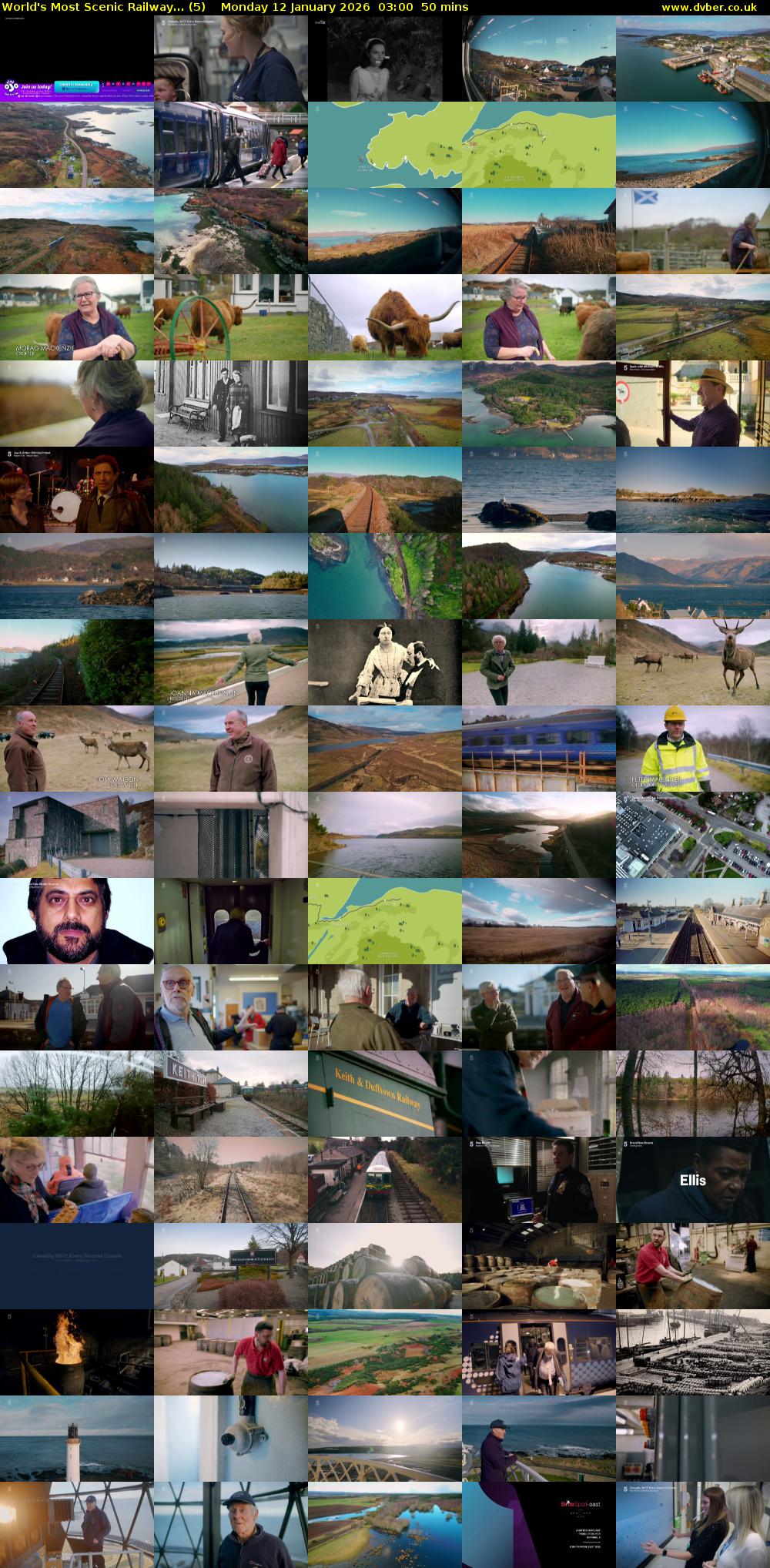 World's Most Scenic Railway... (5) Monday 12 January 2026 03:00 - 03:50