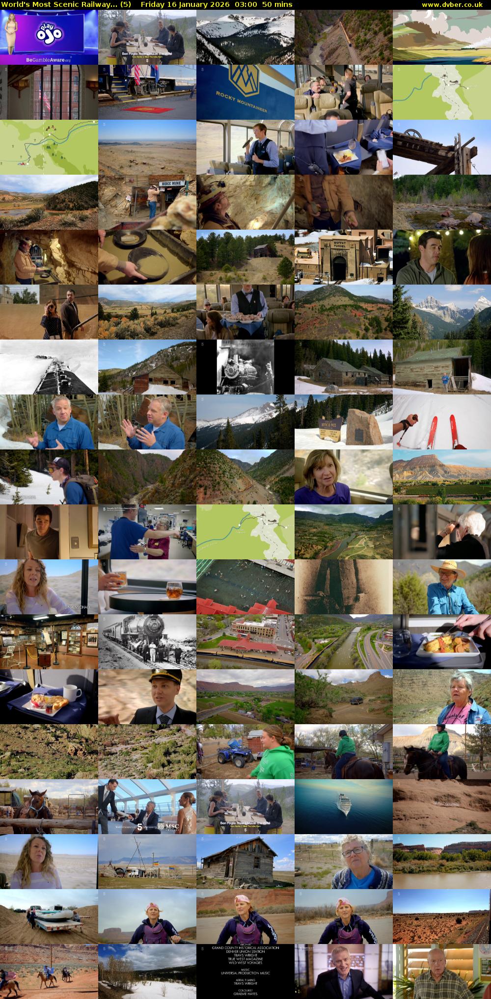 World's Most Scenic Railway... (5) Friday 16 January 2026 03:00 - 03:50