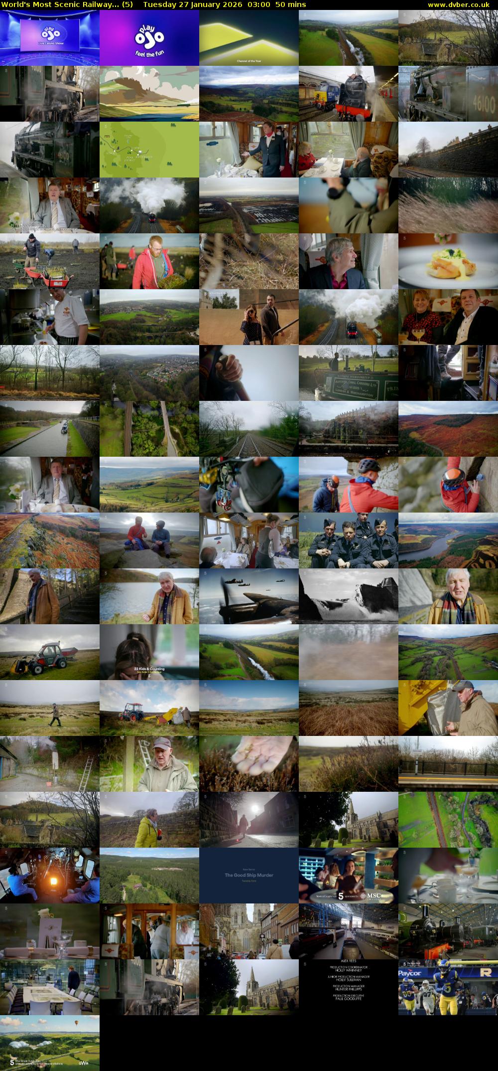 World's Most Scenic Railway... (5) Tuesday 27 January 2026 03:00 - 03:50