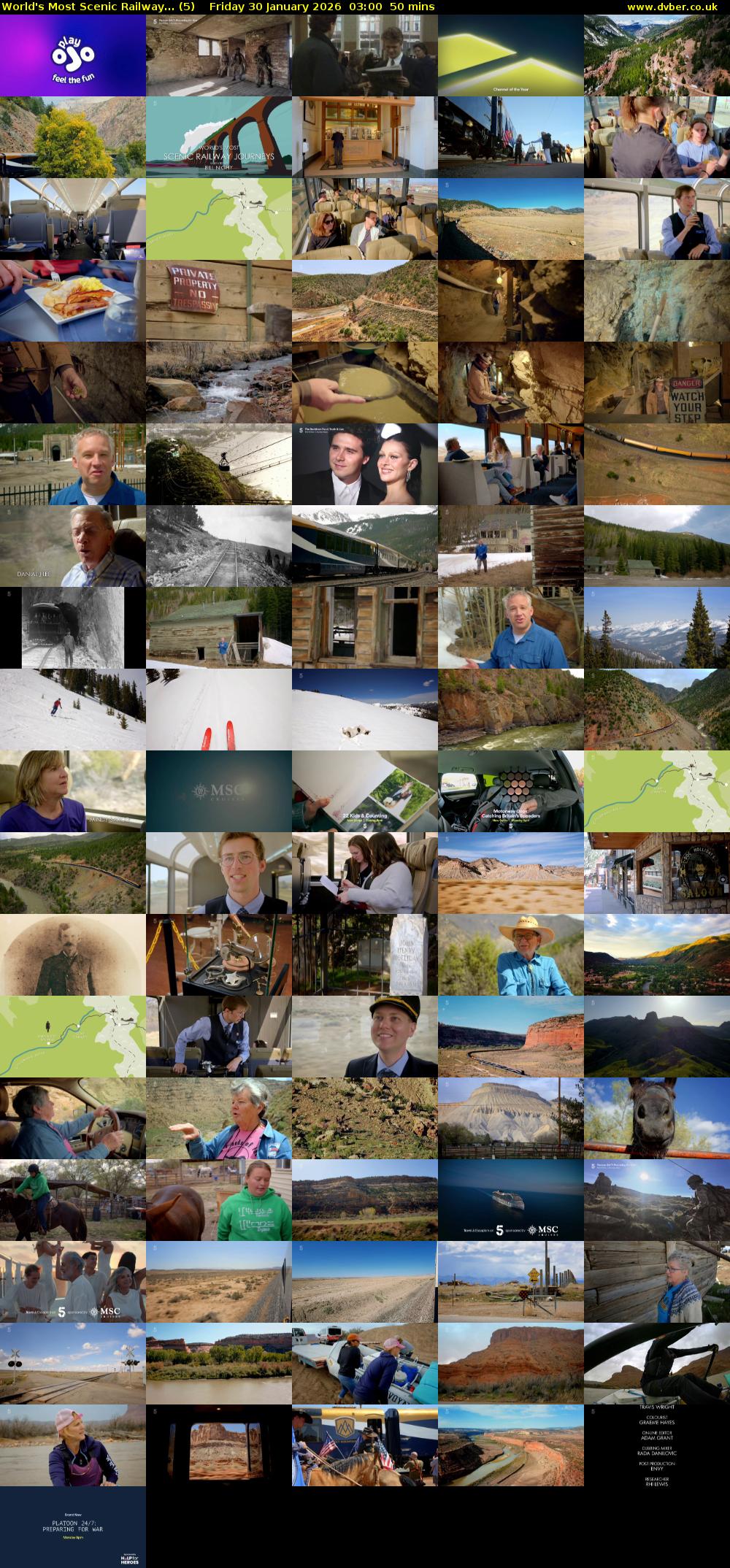 World's Most Scenic Railway... (5) Friday 30 January 2026 03:00 - 03:50