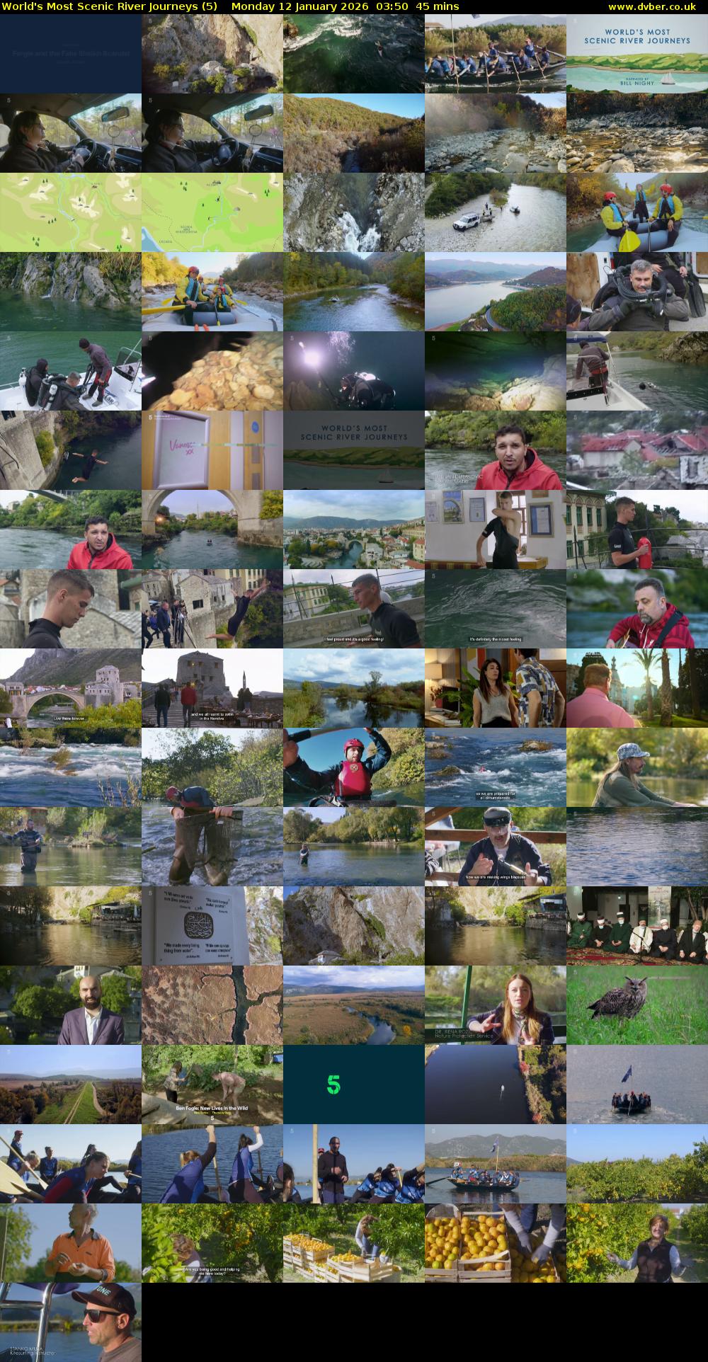 World's Most Scenic River Journeys (5) Monday 12 January 2026 03:50 - 04:35