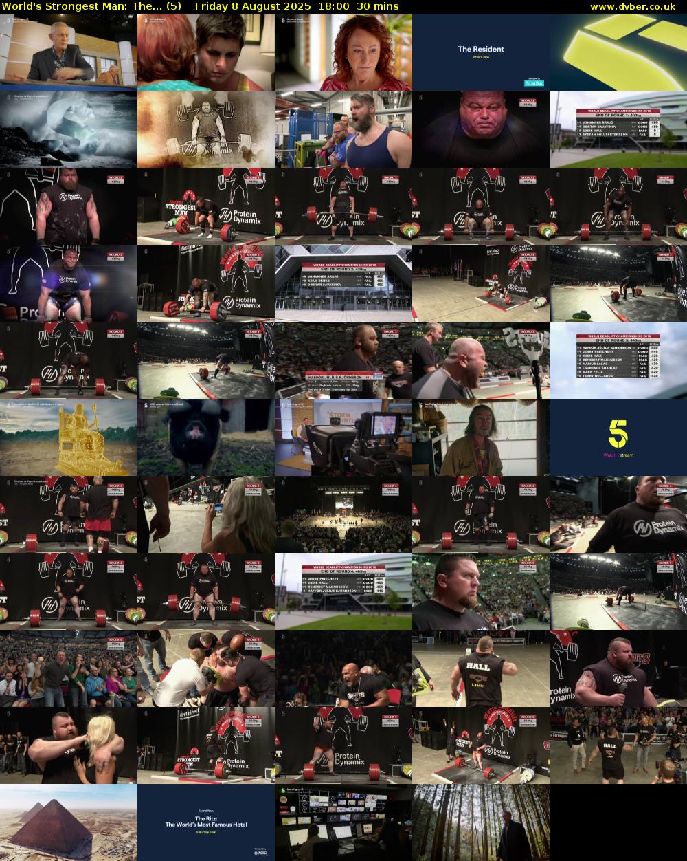 World's Strongest Man: The... (5) Friday 8 August 2025 18:00 - 18:30