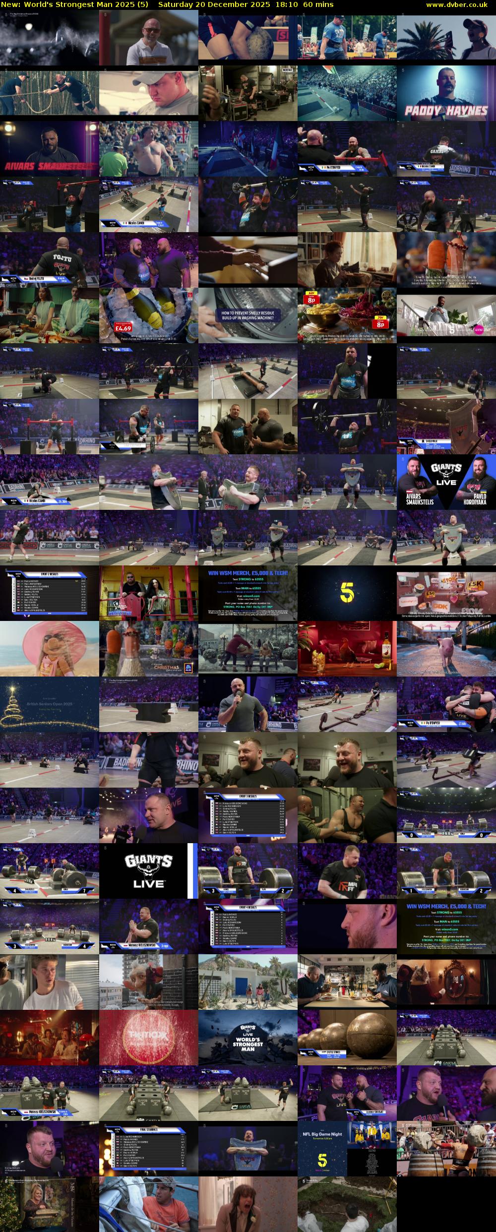 World's Strongest Man 2025 (5) Saturday 20 December 2025 18:10 - 19:10