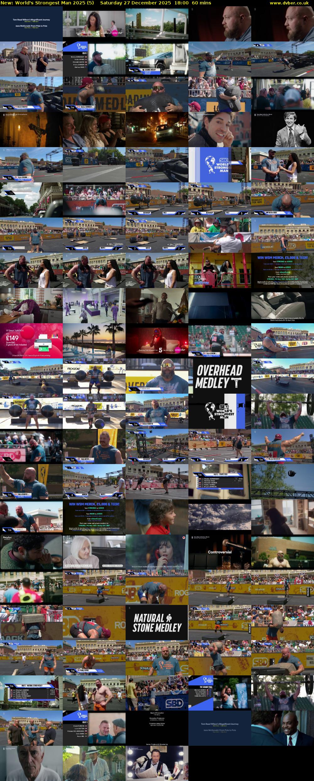 World's Strongest Man 2025 (5) Saturday 27 December 2025 18:00 - 19:00