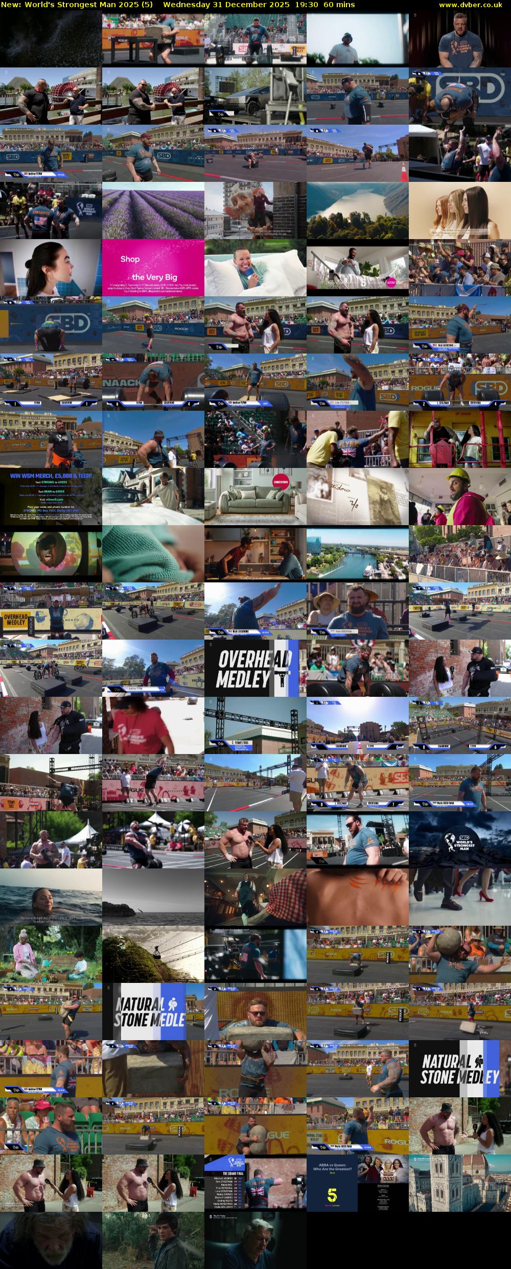 World's Strongest Man 2025 (5) Wednesday 31 December 2025 19:30 - 20:30
