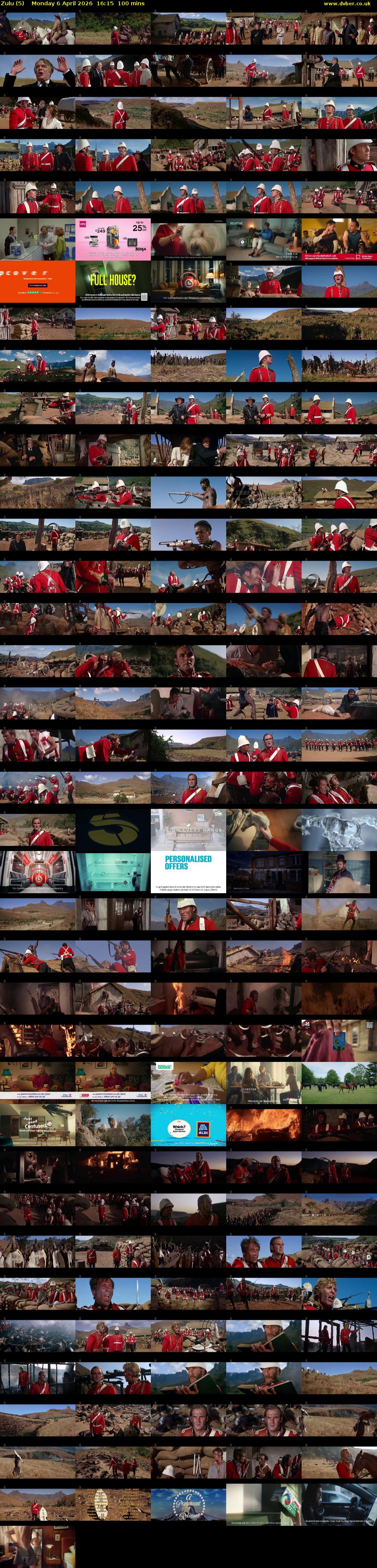 Zulu (5) Monday 6 April 2026 16:15 - 17:55