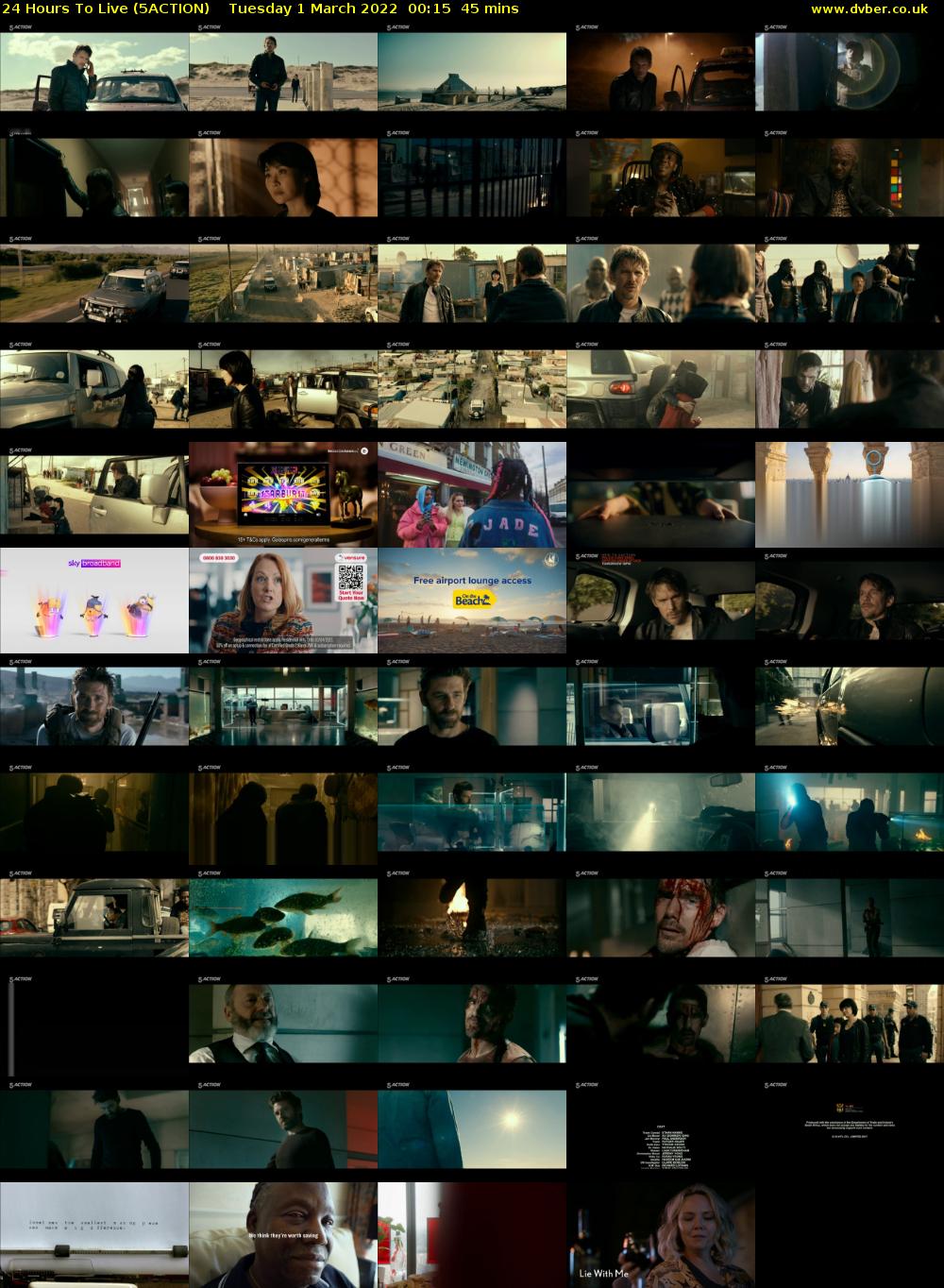24 Hours To Live (5ACTION) Tuesday 1 March 2022 00:15 - 01:00