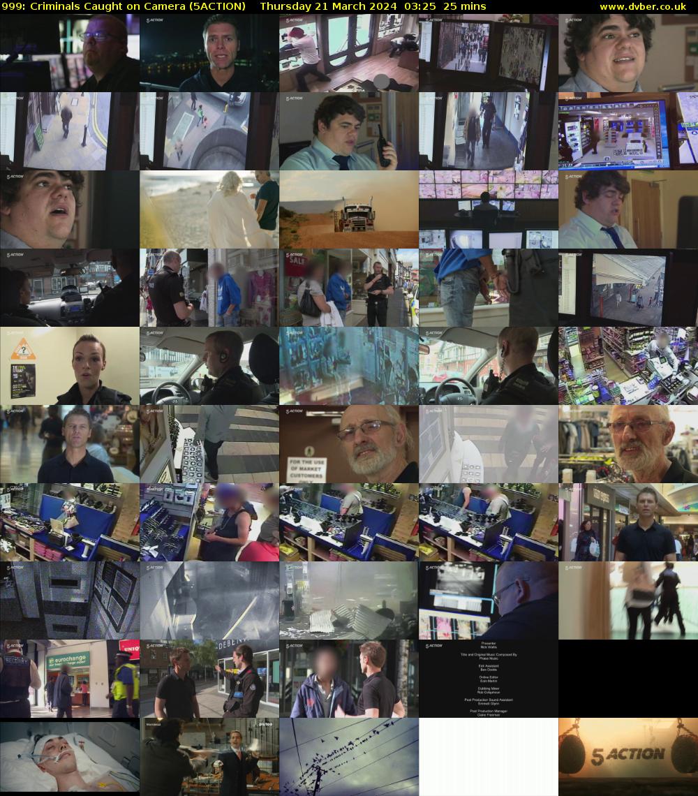 999: Criminals Caught on Camera (5ACTION) Thursday 21 March 2024 03:25 - 03:50