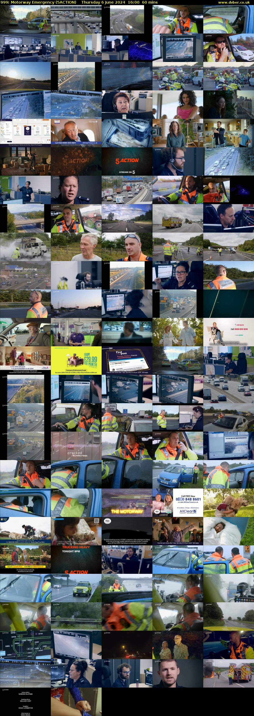 999: Motorway Emergency (5ACTION) Thursday 6 June 2024 16:00 - 17:00