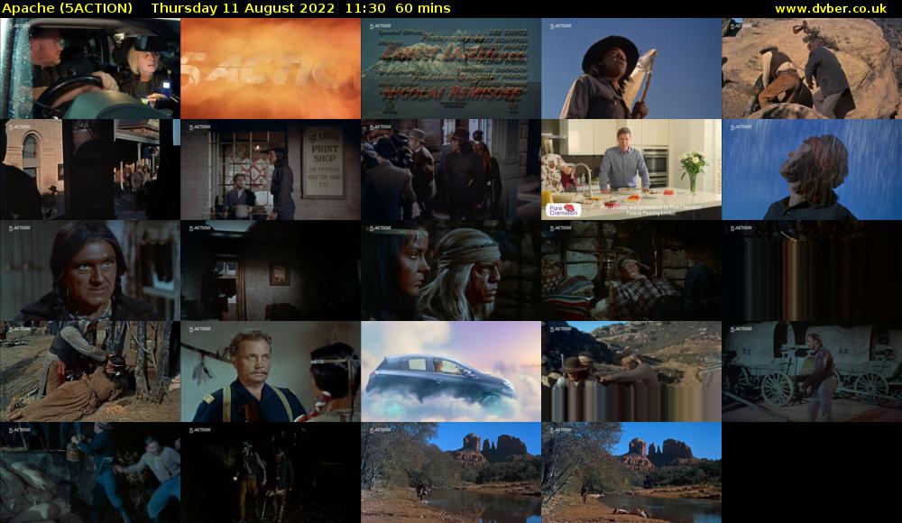 Apache (5ACTION) Thursday 11 August 2022 11:30 - 12:30