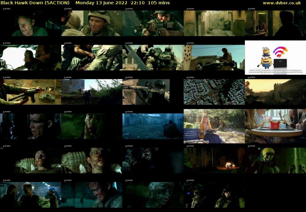 Black Hawk Down (5ACTION) Monday 13 June 2022 22:10 - 23:55