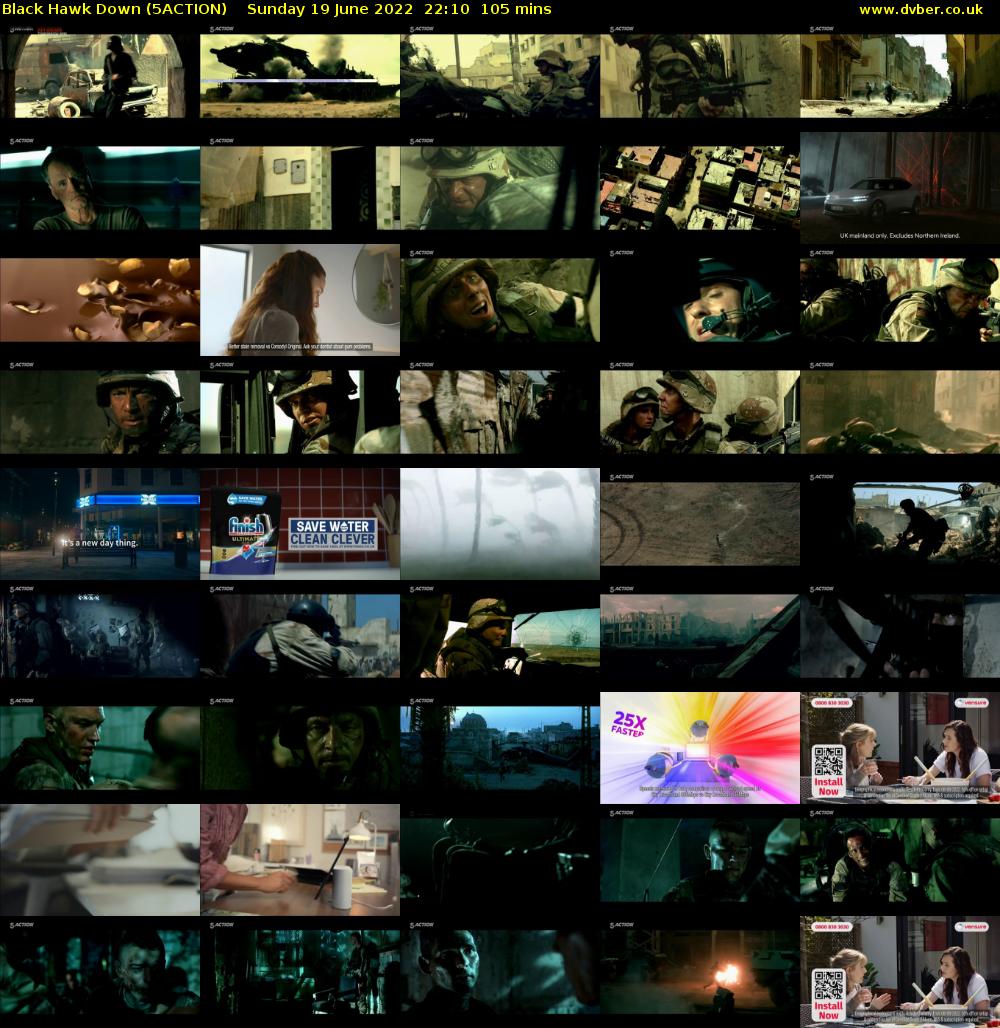 Black Hawk Down (5ACTION) Sunday 19 June 2022 22:10 - 23:55